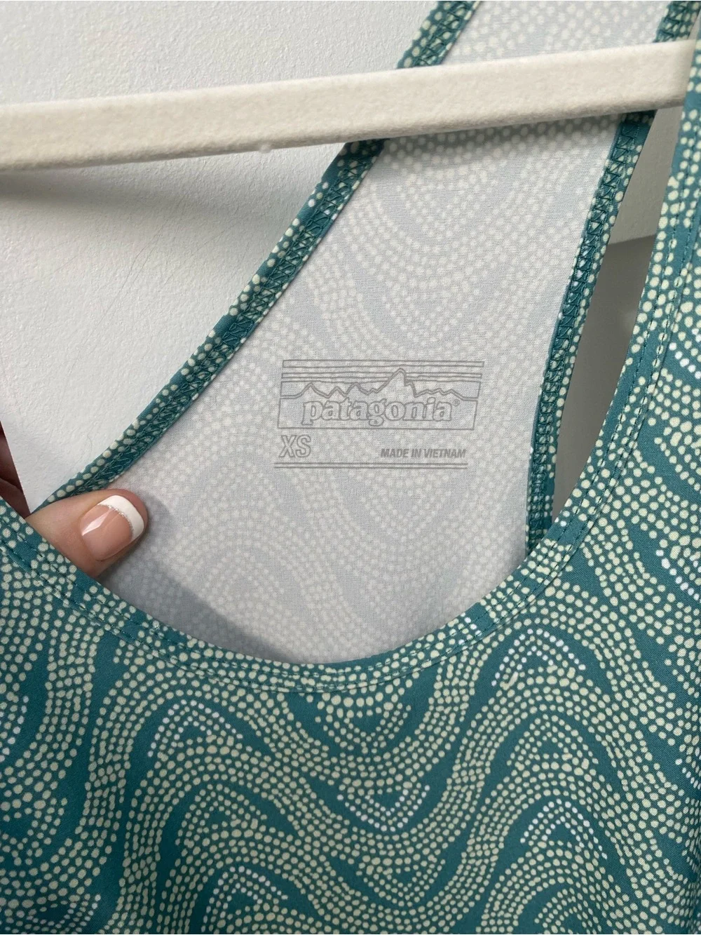 Patagonia Teal Chevron Sleeveless Jumpsuit size XS - Picture 7 of 7